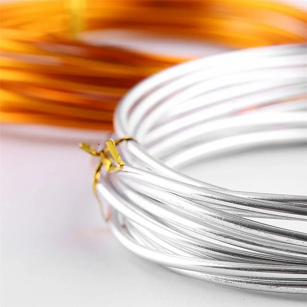 Aluminum Wire 1mm 1.5mm 2mm Metal Craft Wire Bendable Flexible Craft Metal Wire for Jewelry Making Beading Floral