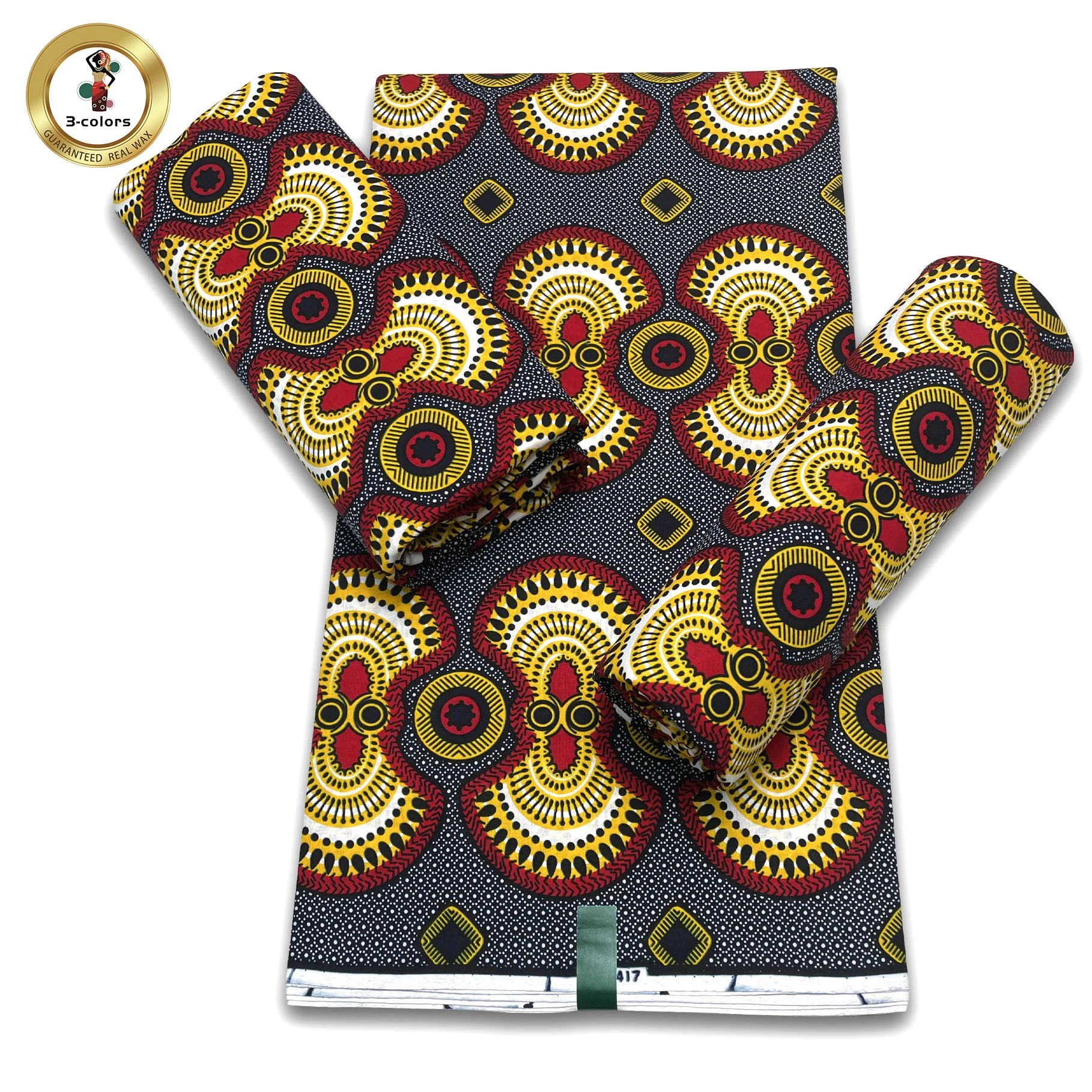 Factory Price Ankara Wax Fabric Guaranteed Veritable African Real Print Wax Fabric 100% Cotton Ghana Style Soft Pagne Sewing