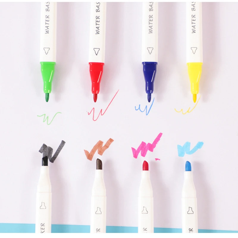 Children's Marker Set 12 24 36 48 Colors Double Ended Drawing Student Stationery Manga Painting School Art Supplies