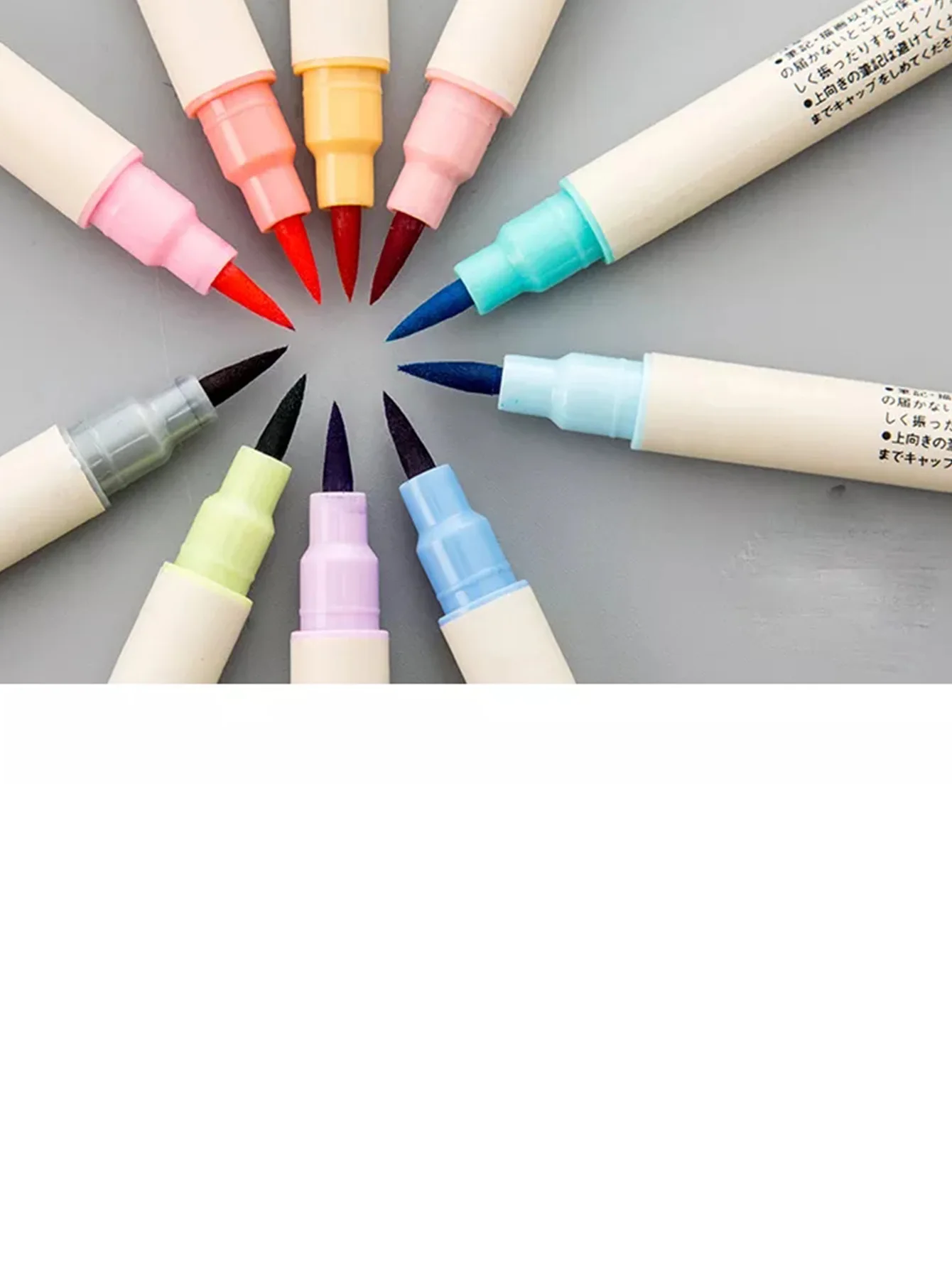 Bview Art 10 Colors Watercolor Brush Markers Calligraphy Pens Soft Brush Marker for coloring