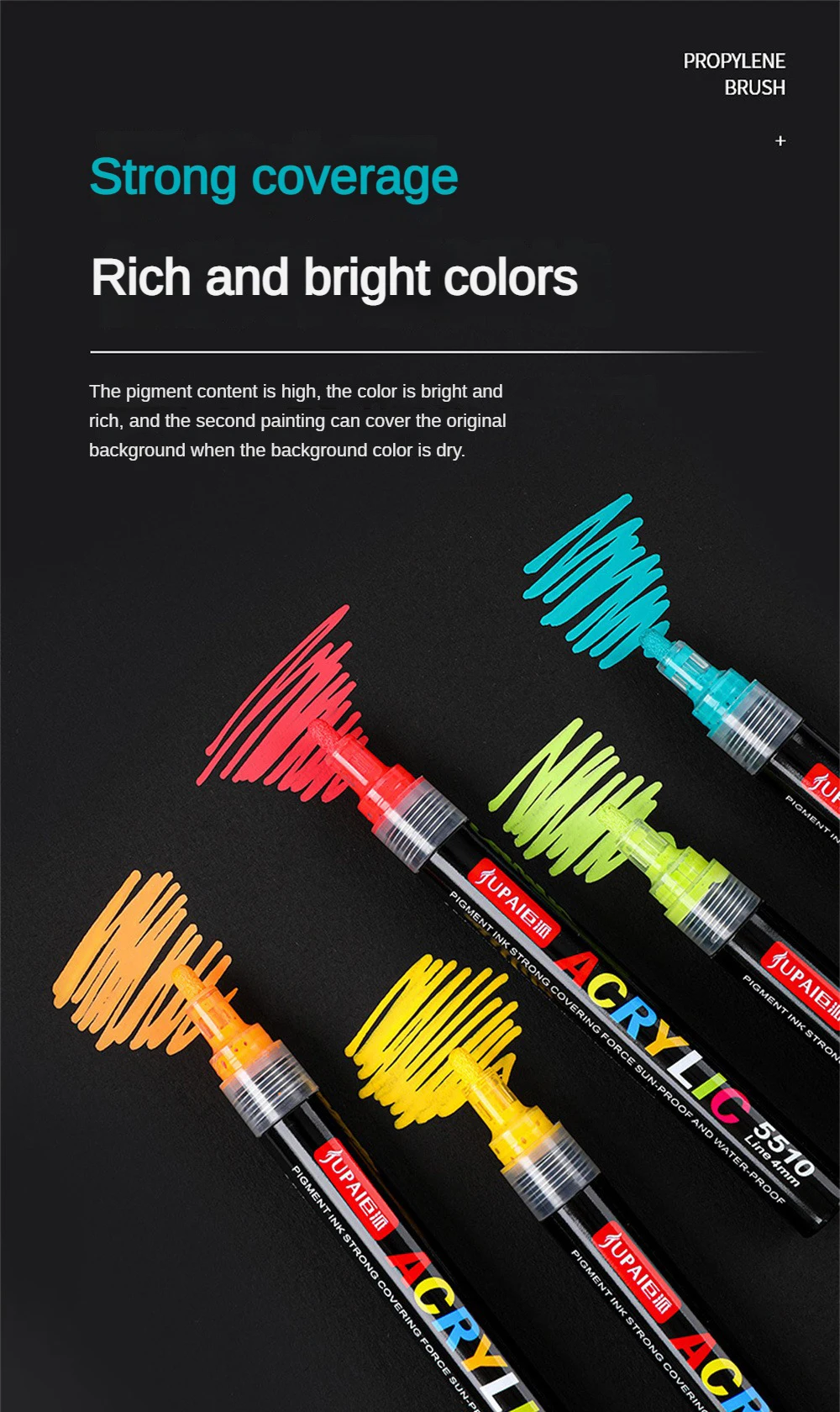 Colors Art Marker Acrylic Paint Brush Pen Painting Stone Ceramic Glas Wood Canvas Graffiti Making Drawing Supplie