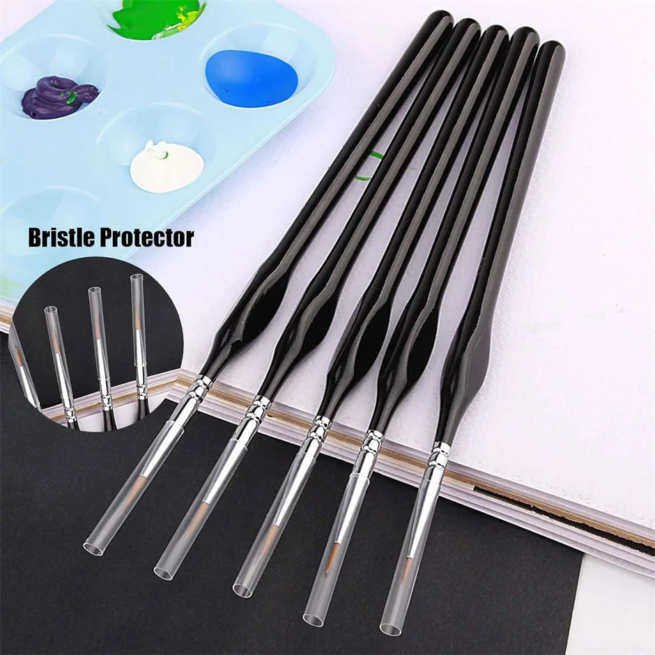 Miniature Paint Brushes,11pcs Small Fine Tip Paintbrushes, Micro Detail Paint Brush Set,Triangular Grip Handles Art Brushes