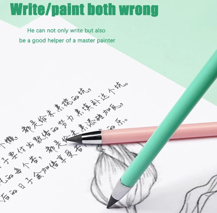 6 Pcs/Set Eternal Pencil Unlimited Writing Pen Art Sketch Writing No Ink Pen Magic Pencils Kawaii HB School Supplies Stationery