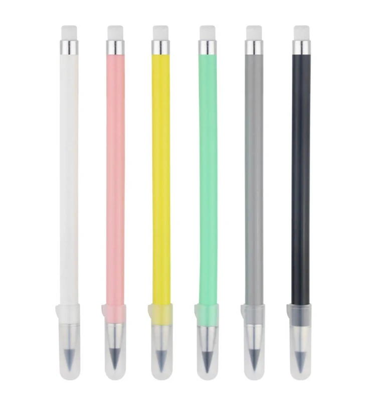 6 Pcs/Set Eternal Pencil Unlimited Writing Pen Art Sketch Writing No Ink Pen Magic Pencils Kawaii HB School Supplies Stationery