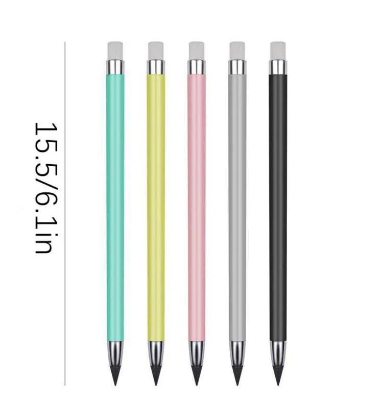 6 Pcs/Set Eternal Pencil Unlimited Writing Pen Art Sketch Writing No Ink Pen Magic Pencils Kawaii HB School Supplies Stationery