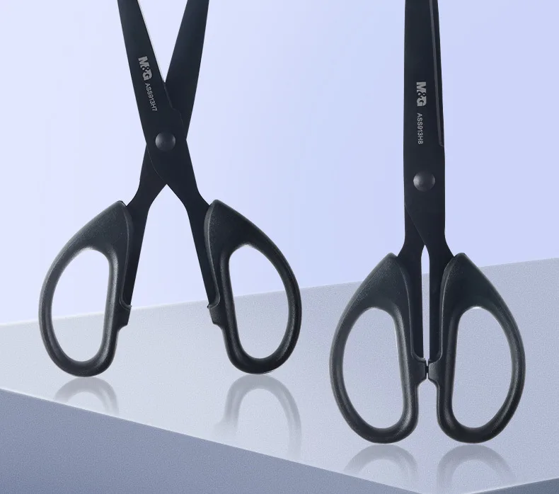 M&G Black Blade Scissors 160/180mm Rust Proof Sharp Student Paper Cuttings Scissors Tailor Scissors Household Office Supplies