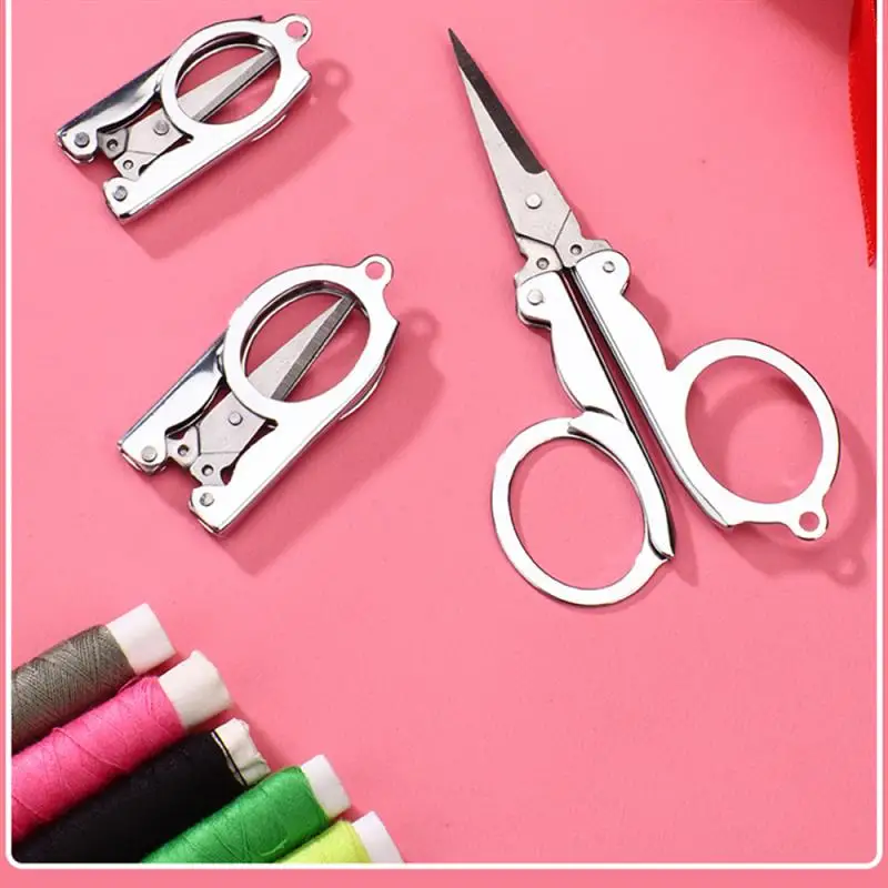 Folding Scissors Pocket Travel Small Crafts Sharp Blade Emergency Mini Foldable Travel Embroidery Scissor Thread Tailor Scissors