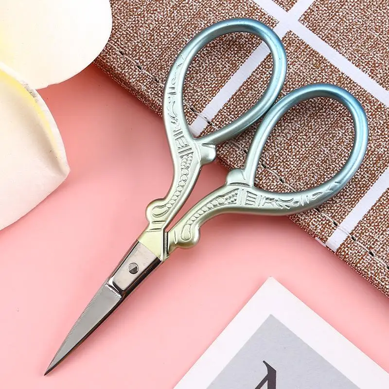 Print Flower Scissors Durable High Steel Vintage Tailor Scissors Craft Household For Fabric Scisso Rsembroidery Sewing Shears