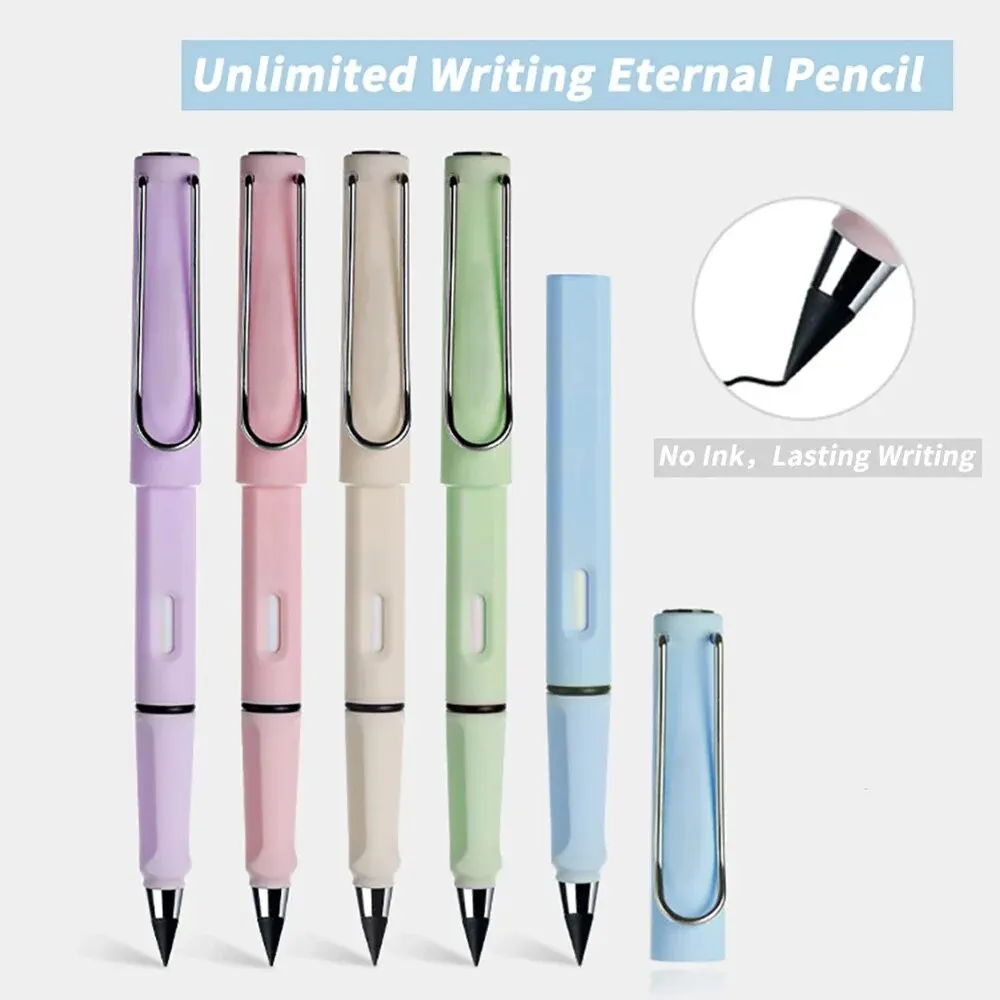 1Pc Eternal Pencil Unlimited Writing No Ink Pen Pencils For Writing Art Sketch Stationery Kawaii Pen School Supplies