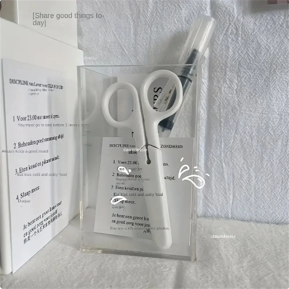 Portable Precision Mini Scissors - Stainless Steel Blade, Sleek White Design for Office, School & DIY Crafts - Ideal Gift