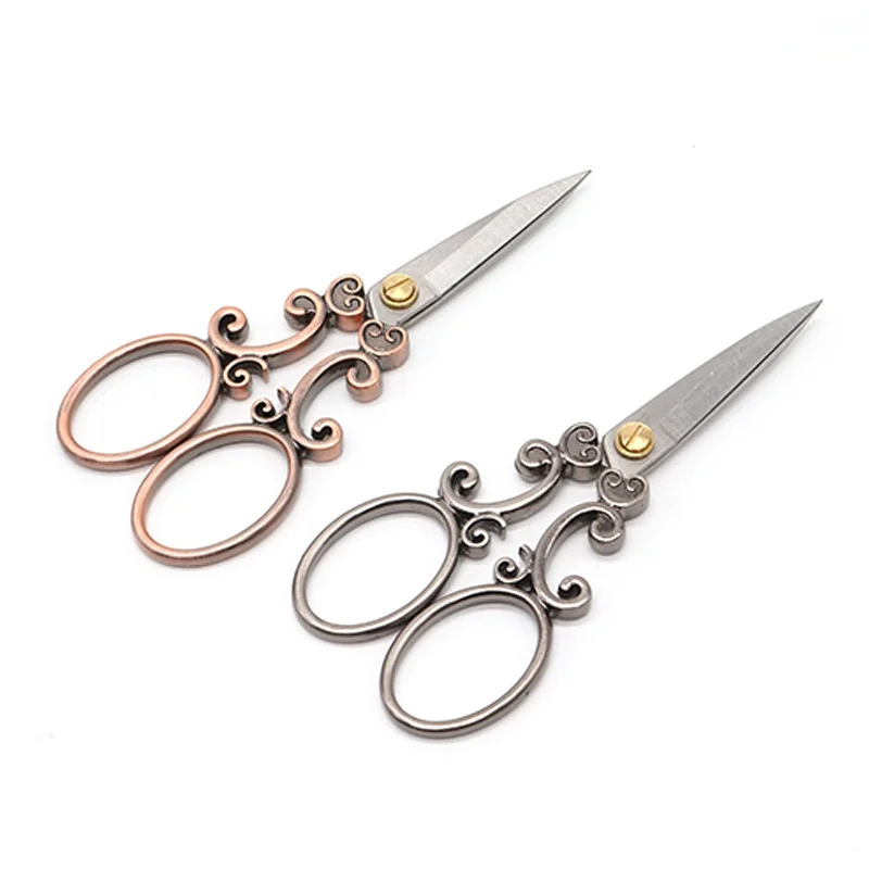 1pc Vintage European Style Needlework Embroidery Scissors DIY Handmade Classical Scissors Sewing Accessories