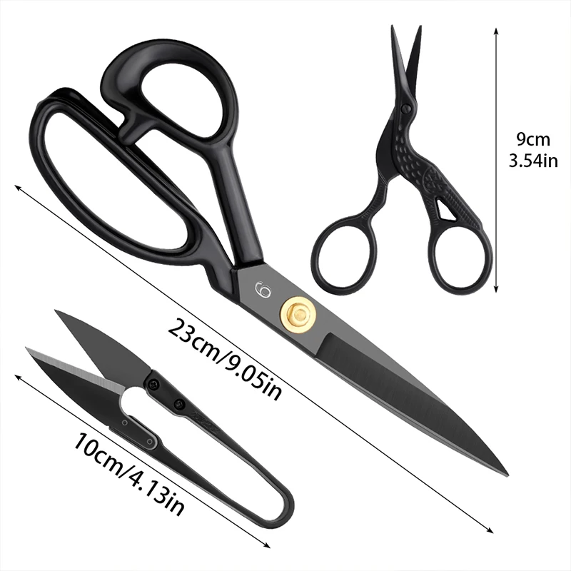 KRABALL Professional Sewing Tailor Scissors Kit Cutting Scissors Cloth Needlework Stainless Steel Fabric Cutter Craft Shears