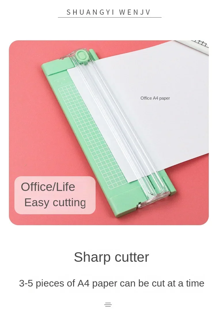 A4 Bidirectional Cutting  Paper Cutter with Pull-out Ruler for Photo Trimmers Scrapbook Lightweight Cutting Mat Machine