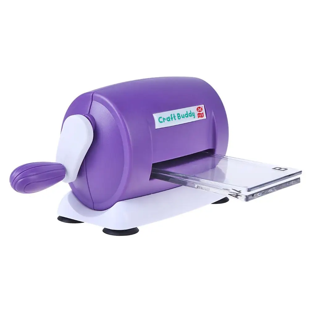 Plastic Dies Cutting Embossing Machine Portable DIY Manual Die Cutting Machine Purple Photo Decor for Card Making Scrapbooking