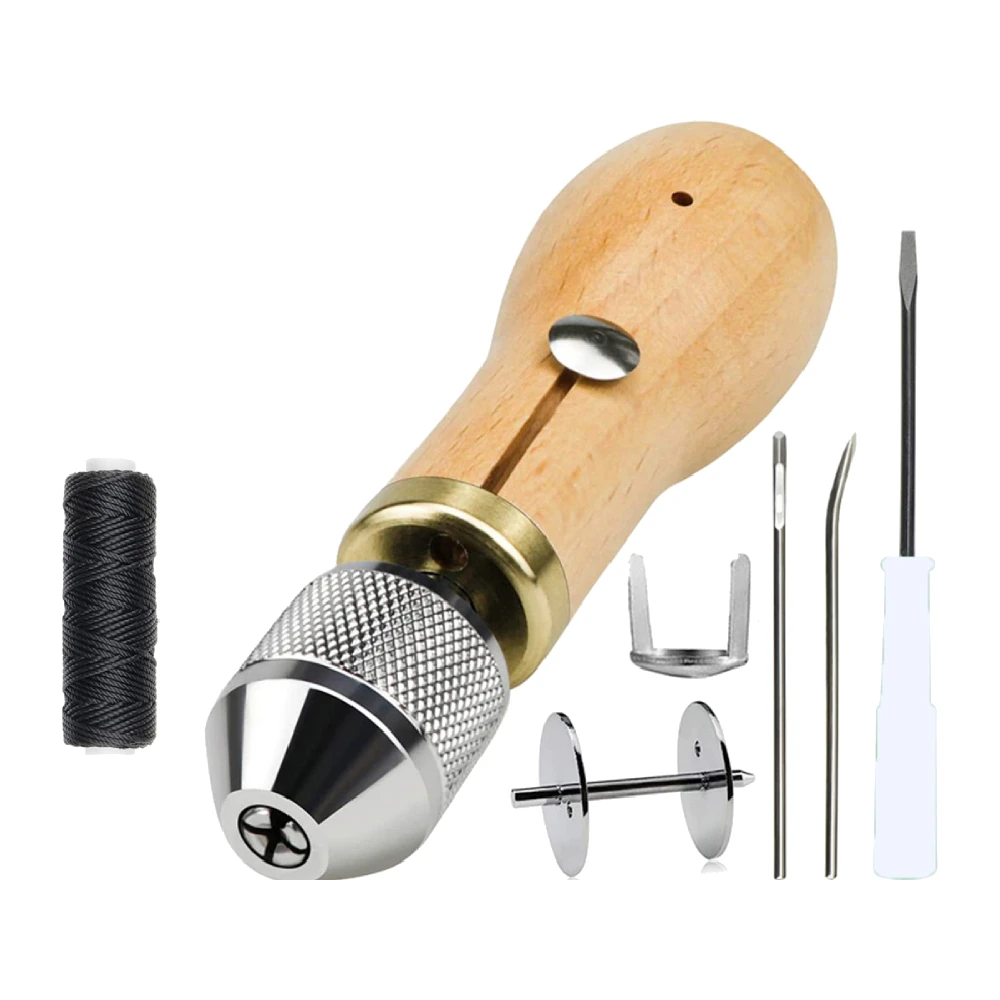 Leather Sewing Awl Thread Kit DIY Manual Sewing Machine Speedy Stitcher Leather Craft Stitching Shoemaker Canvas Repair Tool