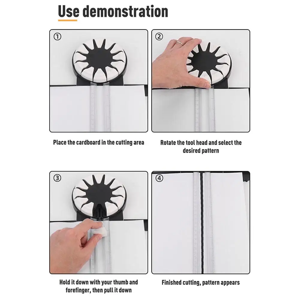 12 In 1 Paper Cutter 360 Degree Rotary Hand-Cutting Paper Trimmer Multi-Functional Handheld Craft Paper Cutting Tool