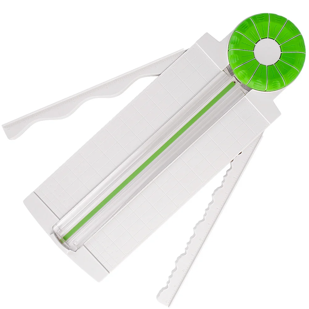 12 In 1 Paper Cutter 360 Degree Rotary Hand-Cutting Paper Trimmer Multi-Functional Handheld Craft Paper Cutting Tool