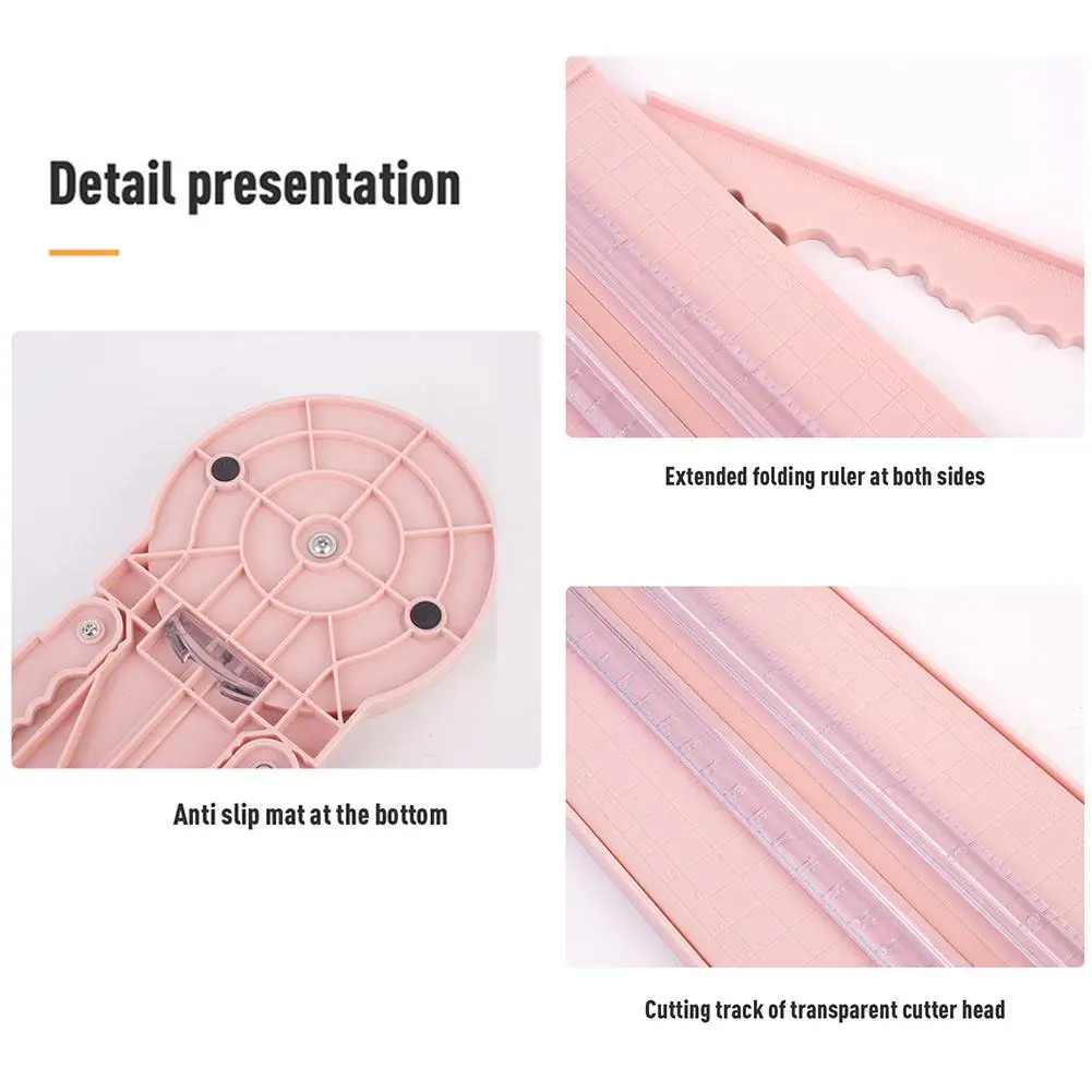 12 In 1 Paper Cutter 360 Degree Rotary Hand-Cutting Paper Trimmer Multi-Functional Handheld Craft Paper Cutting Tool