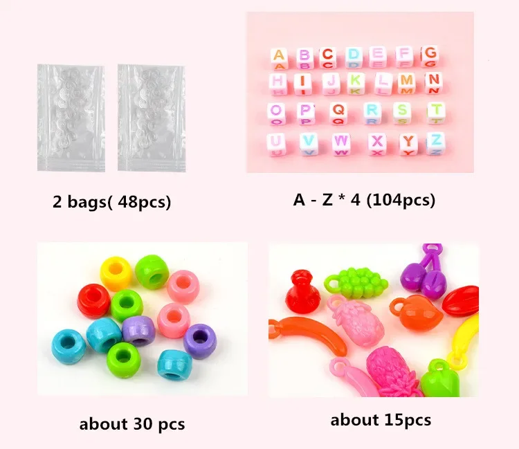 Creative Colorful Loom Bands Set Rainbow Bracelet Making Kit DIY Rubber Band Woven Bracelets Craft Toys For Girls Birthday Gifts