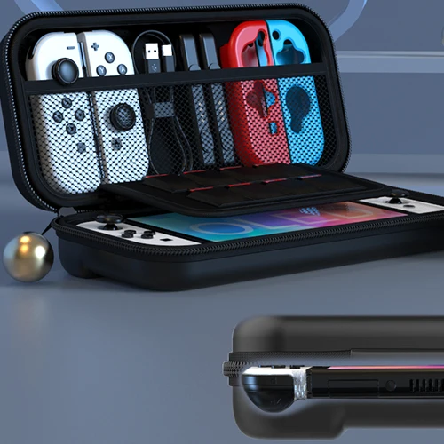 For Switch OLED Model Carrying Case 9 in 1 Accessories Kit for 2022 Nintendo Switch OLED Model  with Protective Case