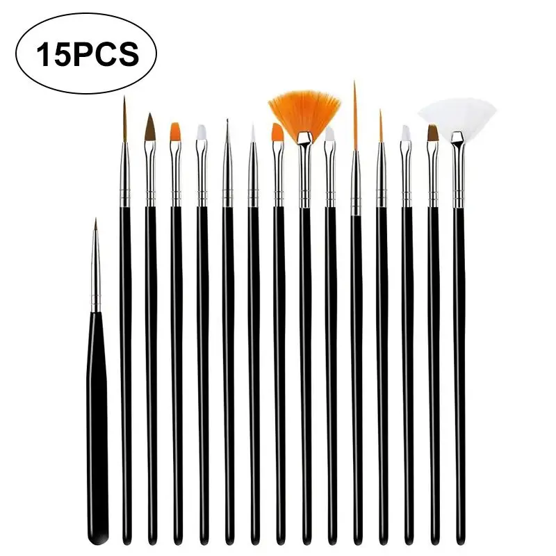 15pcs Fine Detail Paint Brush Set - Miniature Paint Brush For Detailing & Art Painting - Acrylic, Watercolor, Oil,Models