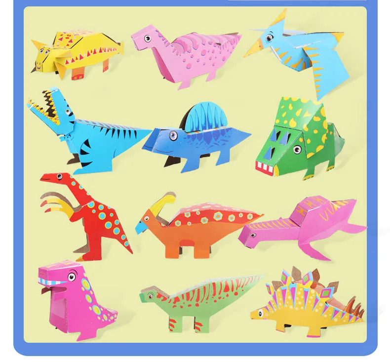 Kids Handcraft Three-Dimensional Puzzle Children's DIY Handmade Model Creative Stationery Colorful Origami Educational Toy