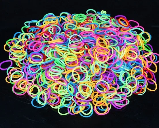 High Quality  Bright Color Children Diy Handmade Rubber Band Knitting Toys Colorful Bracelet Weaving Diy Loom Bands 600pcs /bag