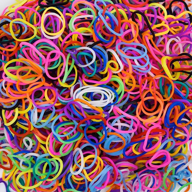 High Quality  Bright Color Children Diy Handmade Rubber Band Knitting Toys Colorful Bracelet Weaving Diy Loom Bands 600pcs /bag