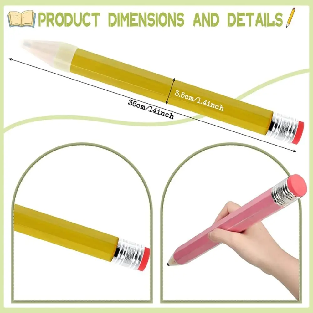 35cm Giant Pencil for Painter Artist Student Large Wood Pencil with Eraser Stationery Novelty Toy School Office Supplies Gift