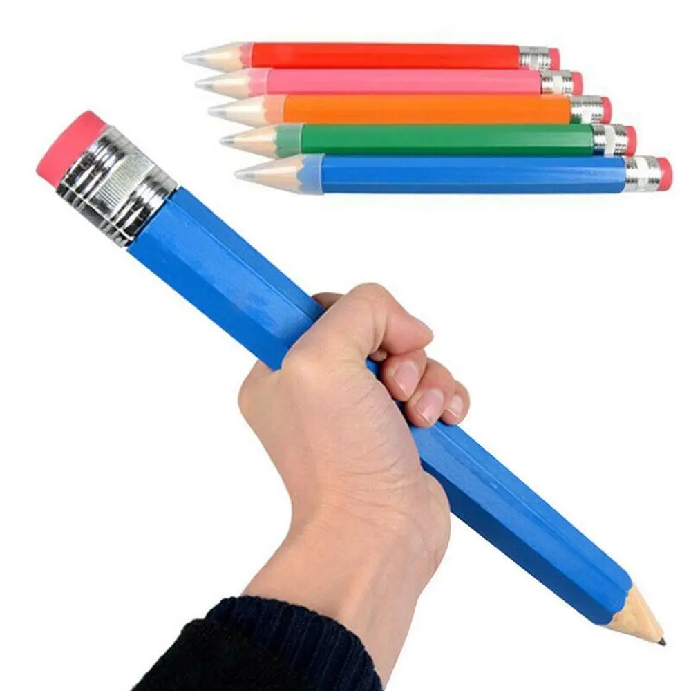 35cm Giant Pencil for Painter Artist Student Large Wood Pencil with Eraser Stationery Novelty Toy School Office Supplies Gift