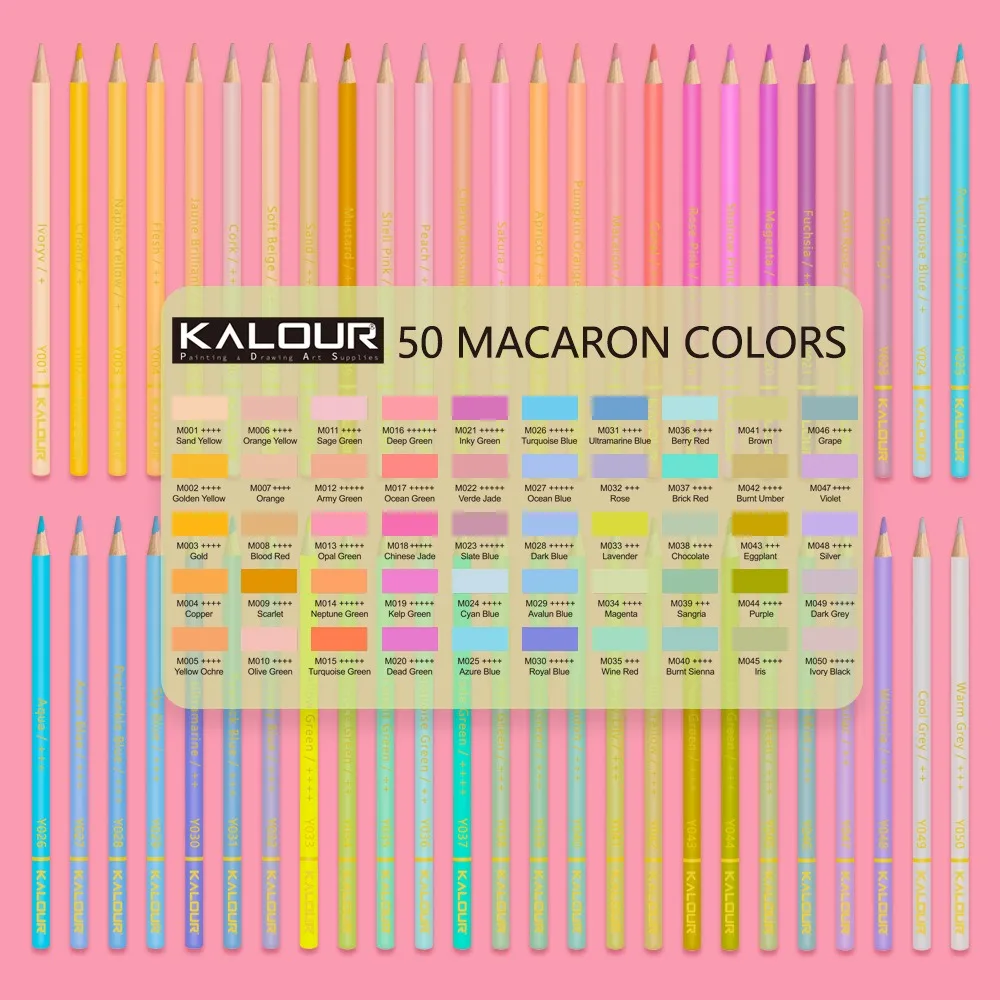 KALOUR 50/72/180/240/300 Pcs Oil Colored Pencils Set Professional Drawing Color Pencil For Artist Coloring Sketch Art Supplies