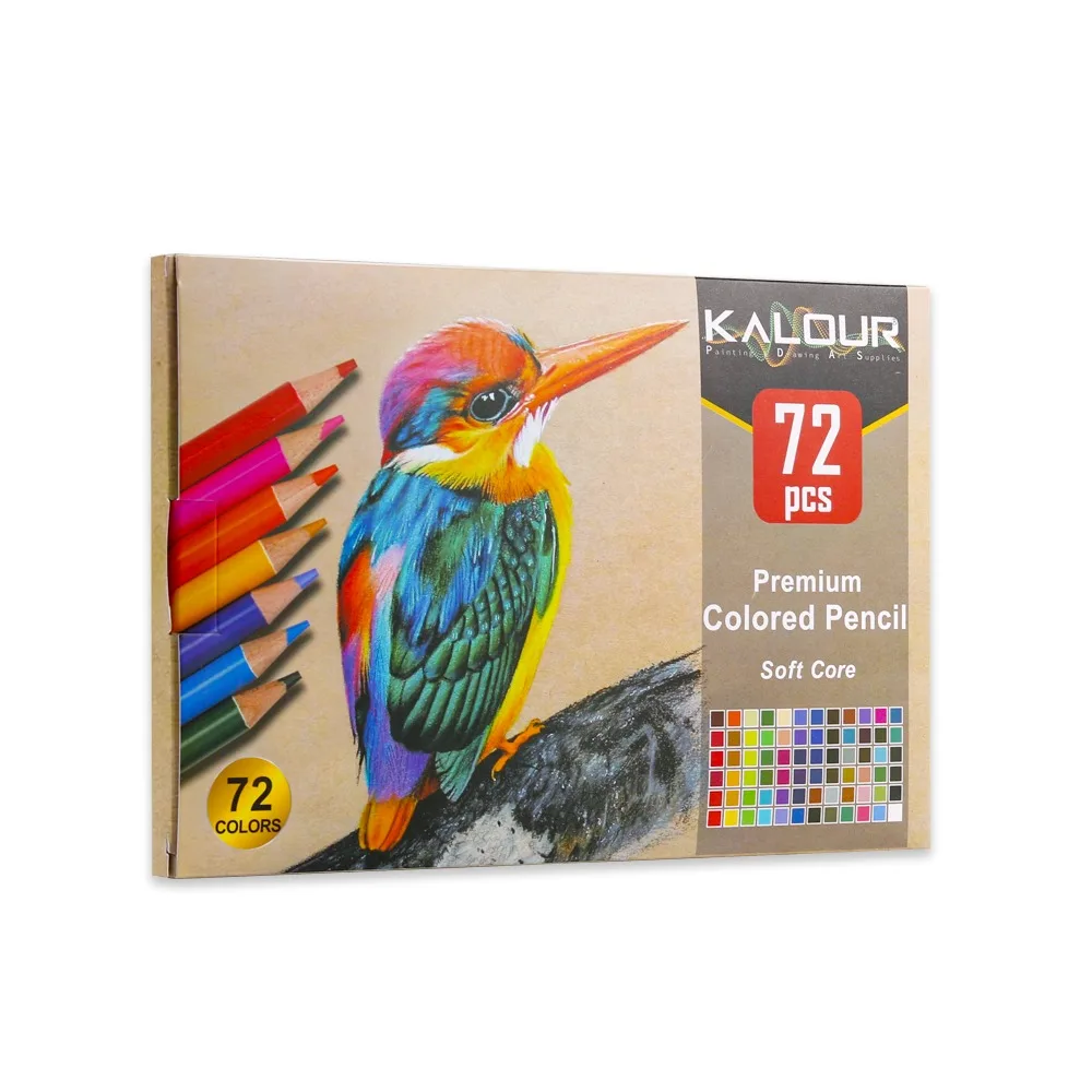 KALOUR 50/72/180/240/300 Pcs Oil Colored Pencils Set Professional Drawing Color Pencil For Artist Coloring Sketch Art Supplies