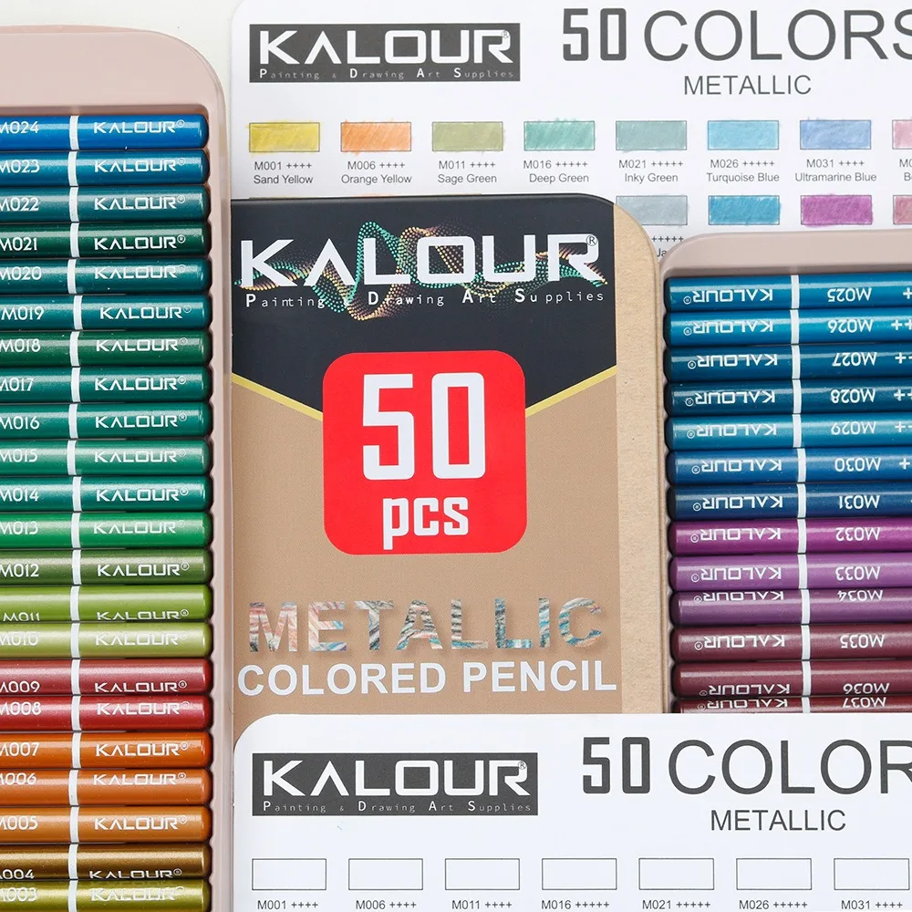 KALOUR 50/72/180/240/300 Pcs Oil Colored Pencils Set Professional Drawing Color Pencil For Artist Coloring Sketch Art Supplies