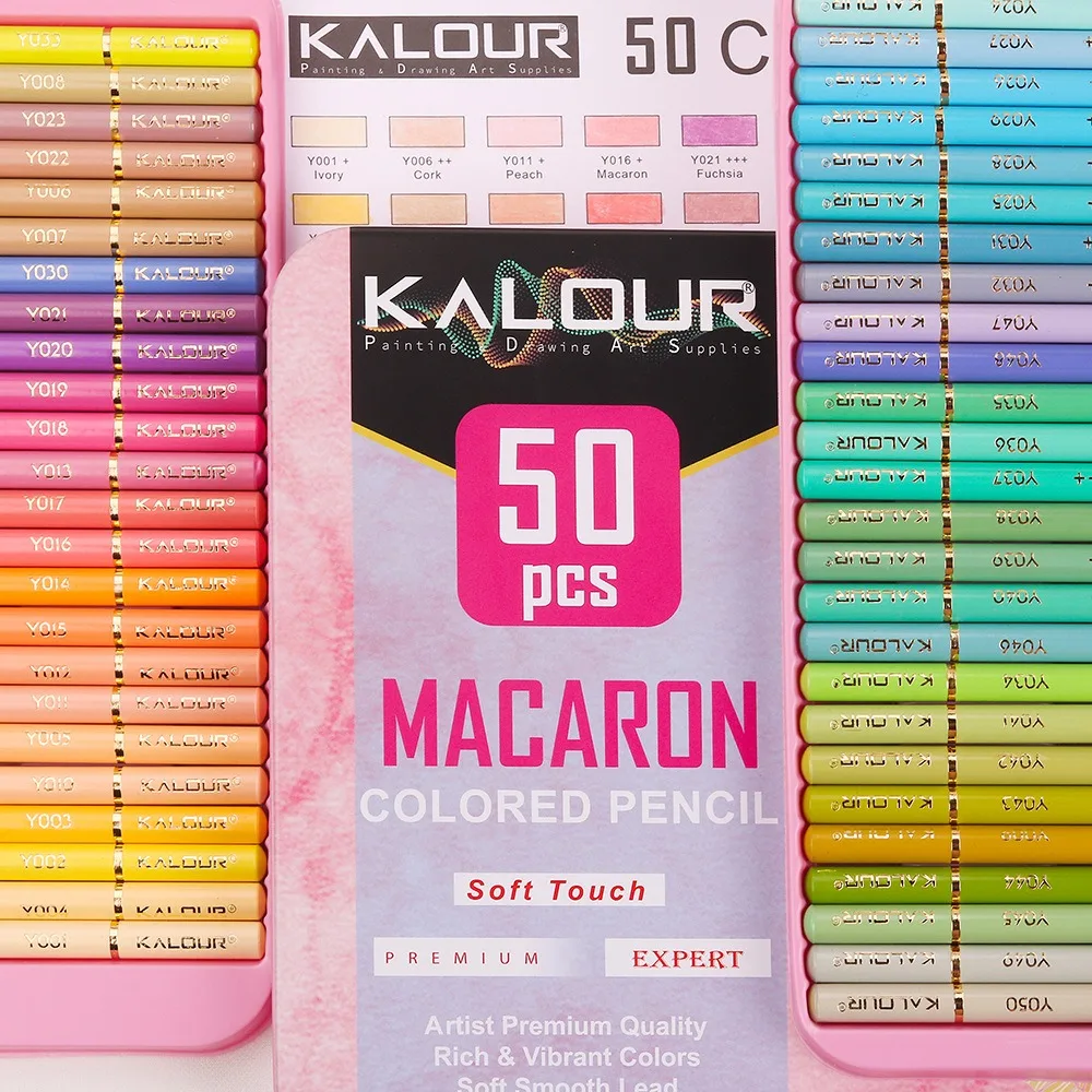 KALOUR 50/72/180/240/300 Pcs Oil Colored Pencils Set Professional Drawing Color Pencil For Artist Coloring Sketch Art Supplies