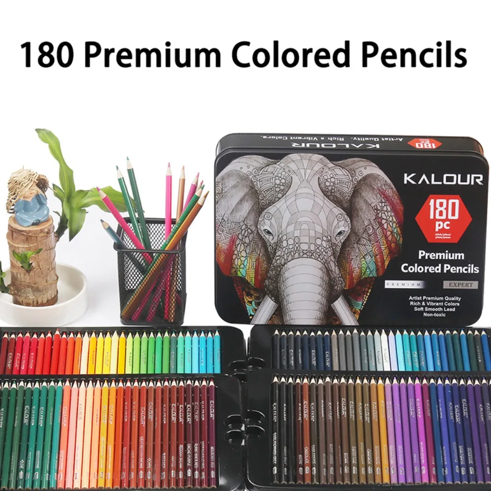 KALOUR 50/72/180/240/300 Pcs Oil Colored Pencils Set Professional Drawing Color Pencil For Artist Coloring Sketch Art Supplies