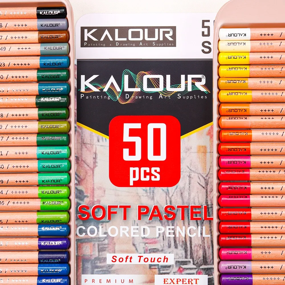 KALOUR 50/72/180/240/300 Pcs Oil Colored Pencils Set Professional Drawing Color Pencil For Artist Coloring Sketch Art Supplies