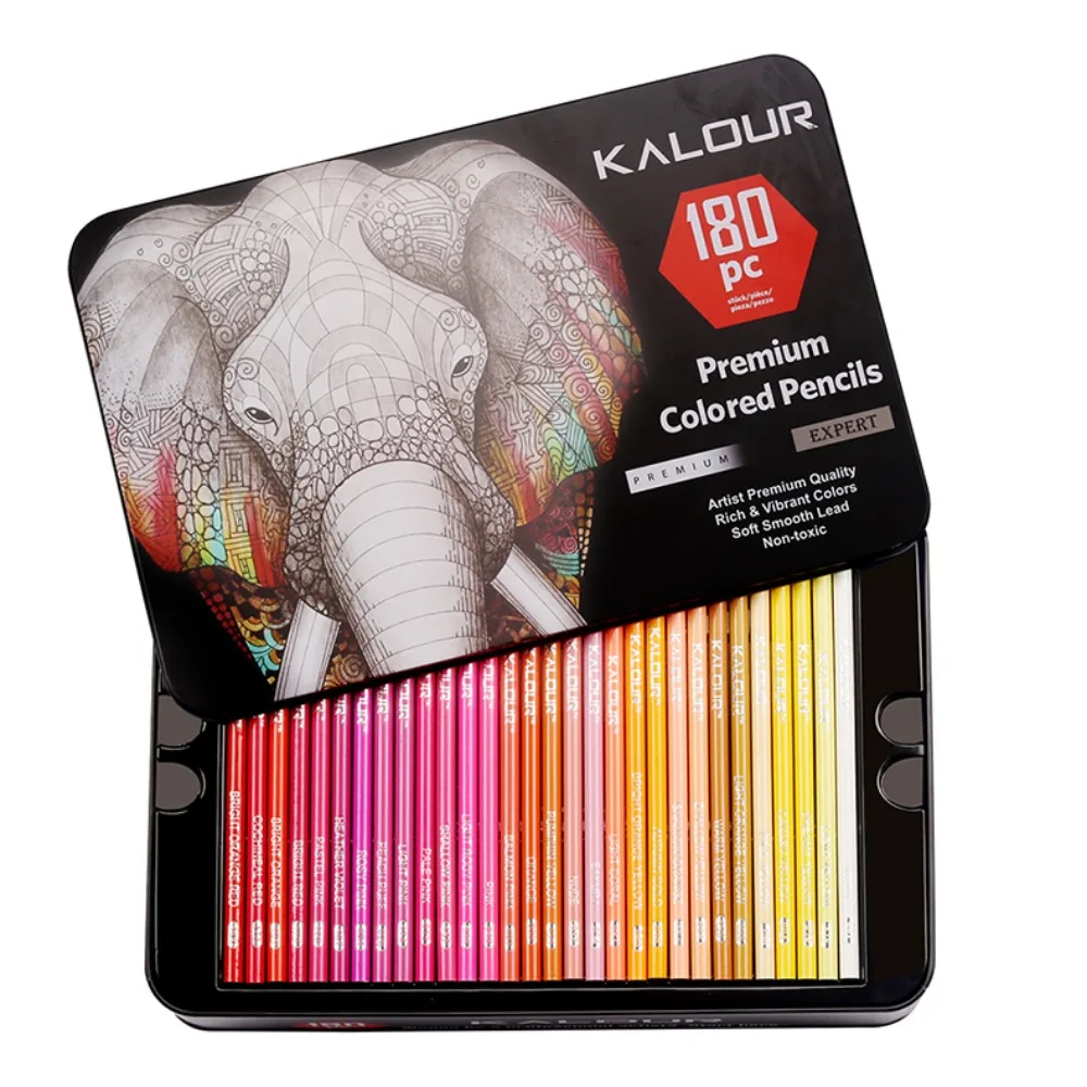 KALOUR 50/72/180/240/300 Pcs Oil Colored Pencils Set Professional Drawing Color Pencil For Artist Coloring Sketch Art Supplies