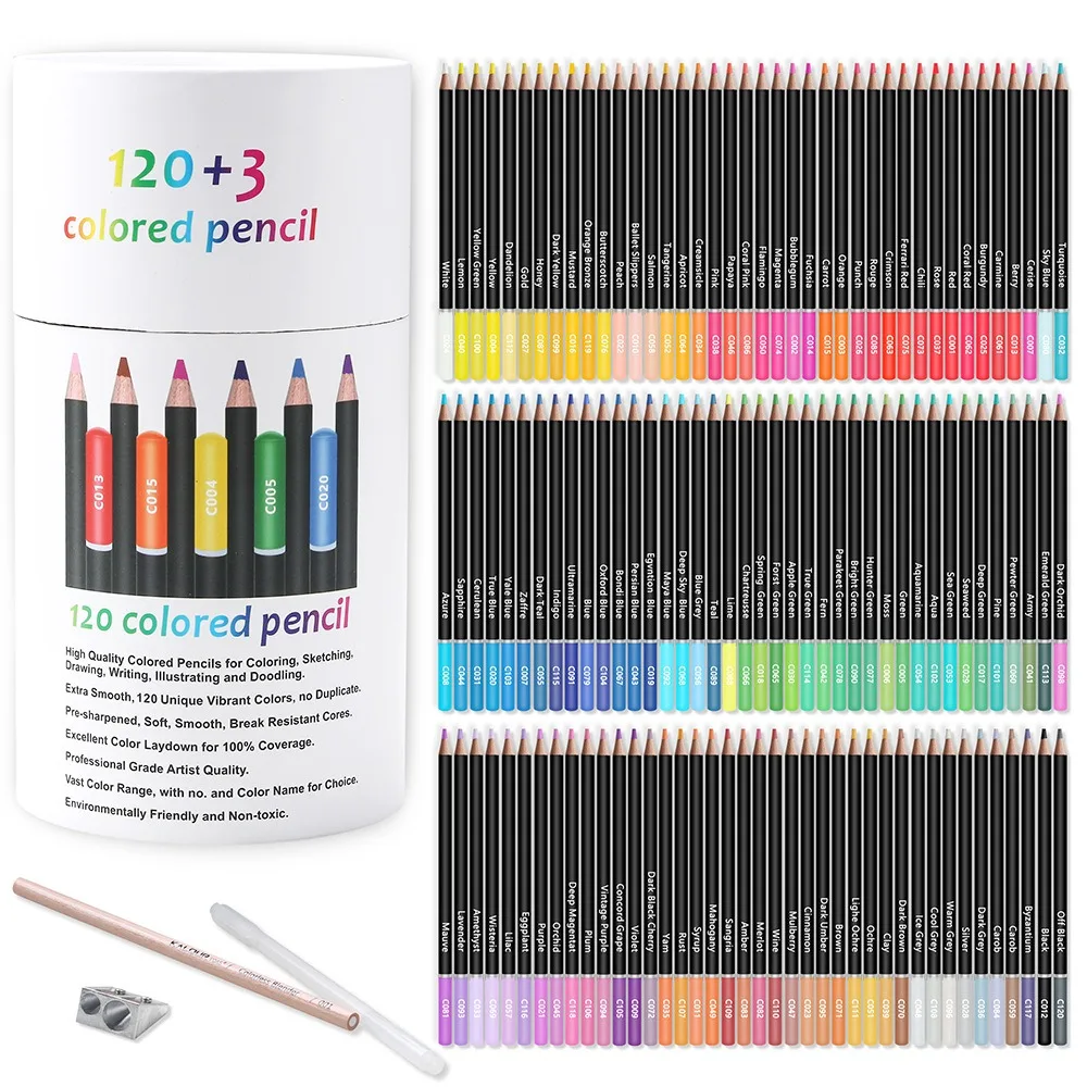 KALOUR 50/72/180/240/300 Pcs Oil Colored Pencils Set Professional Drawing Color Pencil For Artist Coloring Sketch Art Supplies