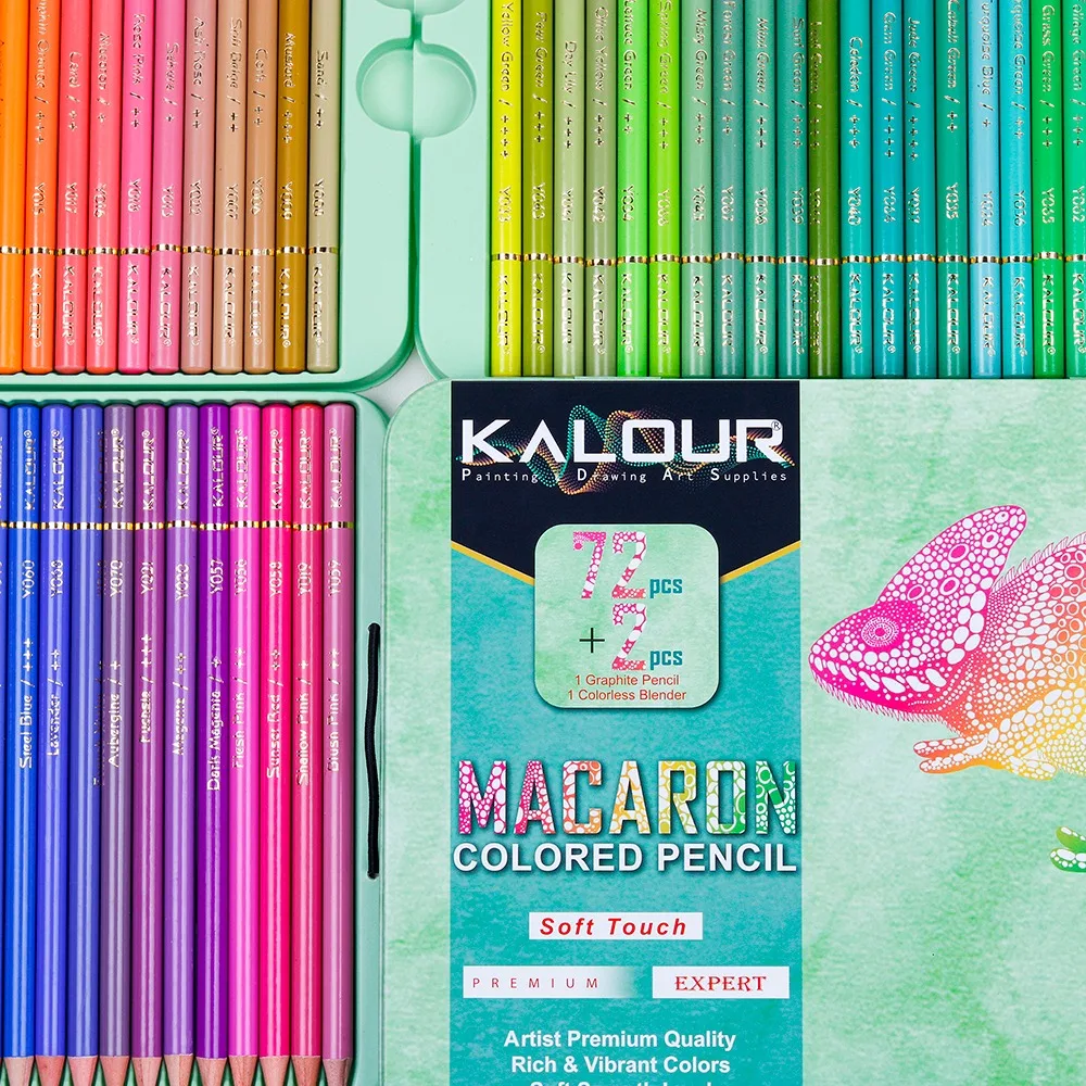 KALOUR 50/72/180/240/300 Pcs Oil Colored Pencils Set Professional Drawing Color Pencil For Artist Coloring Sketch Art Supplies