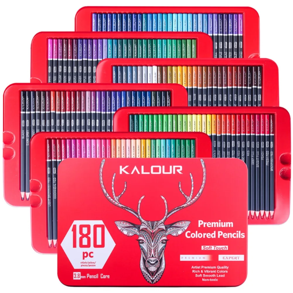 KALOUR 50/72/180/240/300 Pcs Oil Colored Pencils Set Professional Drawing Color Pencil For Artist Coloring Sketch Art Supplies