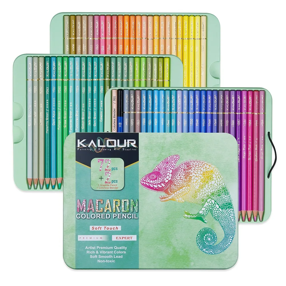 KALOUR 50/72/180/240/300 Pcs Oil Colored Pencils Set Professional Drawing Color Pencil For Artist Coloring Sketch Art Supplies