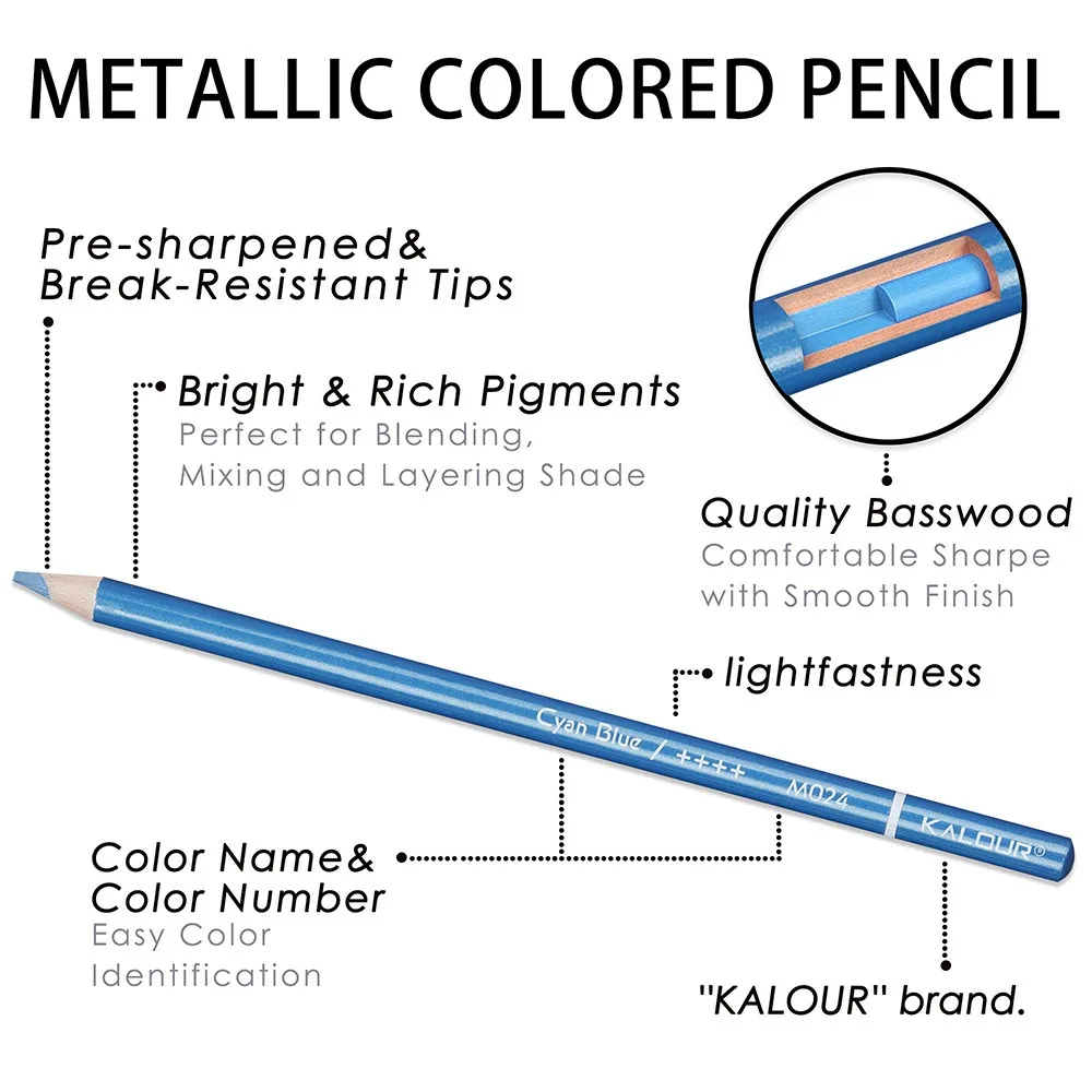 KALOUR 50/72/180/240/300 Pcs Oil Colored Pencils Set Professional Drawing Color Pencil For Artist Coloring Sketch Art Supplies