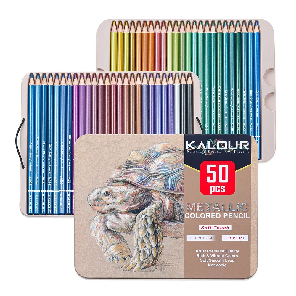 KALOUR 50/72/180/240/300 Pcs Oil Colored Pencils Set Professional Drawing Color Pencil For Artist Coloring Sketch Art Supplies