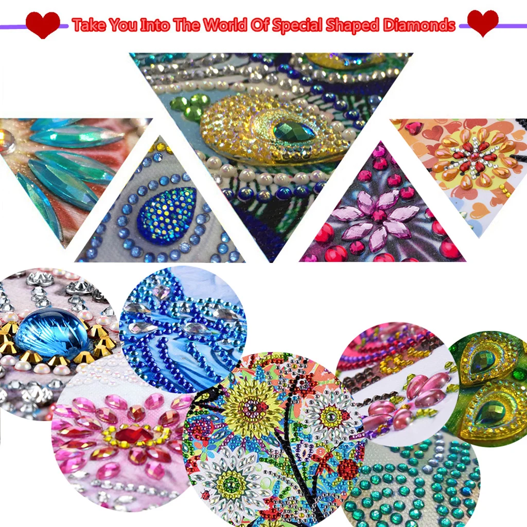 10pcs/Set DIY Christmas Diamond Painting Coasters with Holder Wood Tablemat Diamond Art Kits for Adults Christmas Coasters