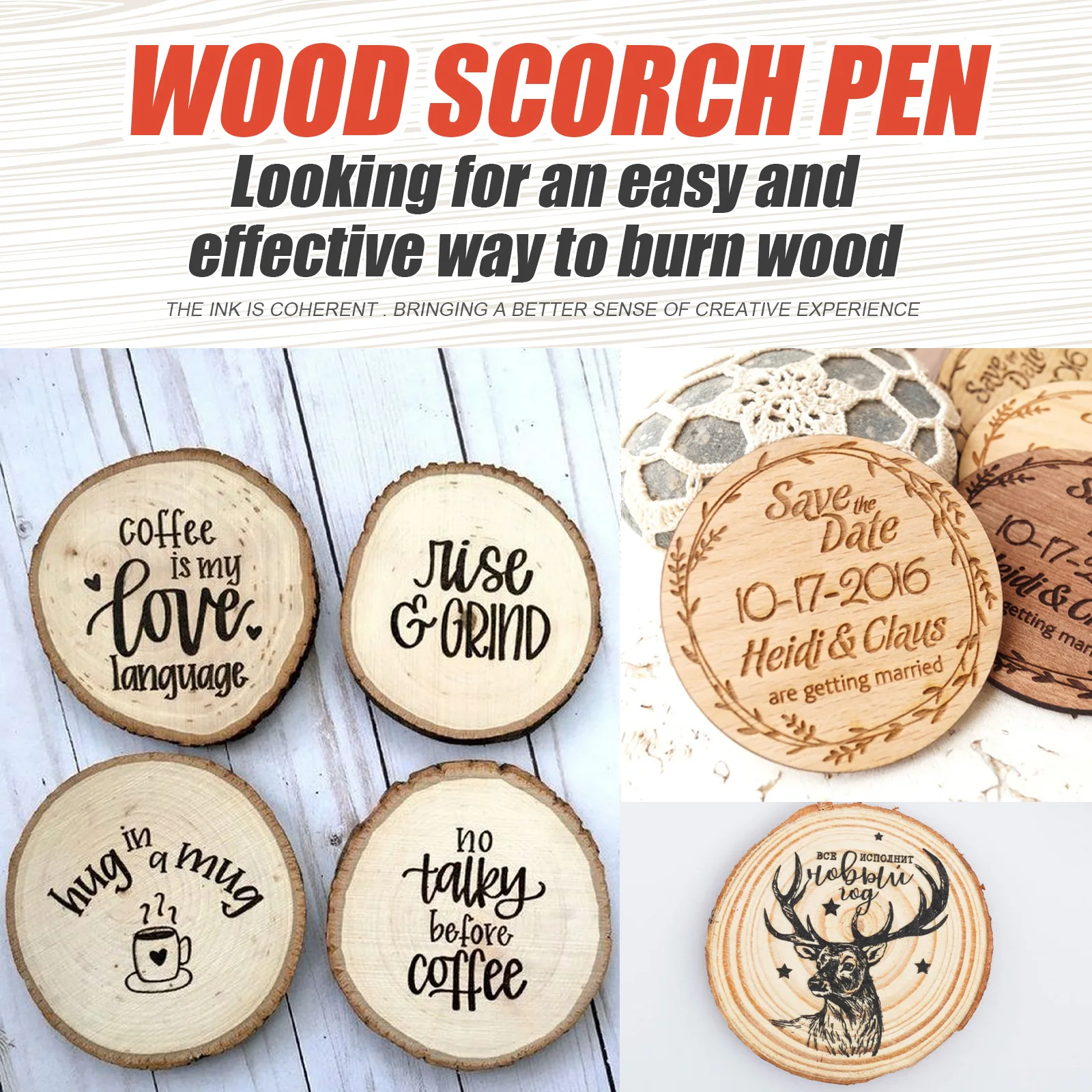 1PC Wood Burning Pen Non-Toxic Wood Scorch Chemical Woodburning Pen Tool Wood Burning Pen Marker for Arts and Crafts