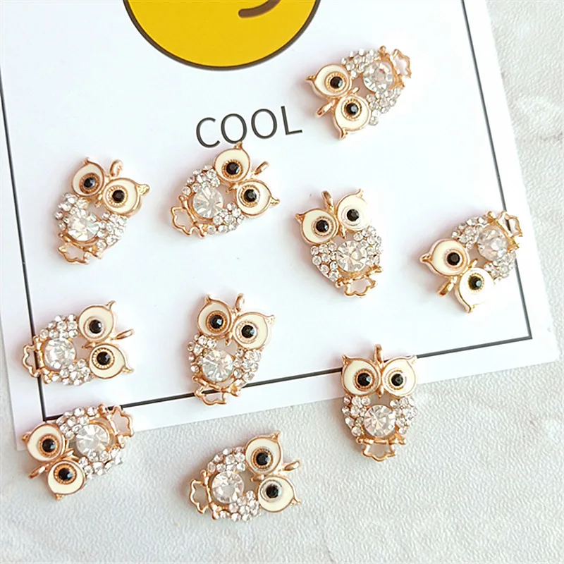 10pcs/lot Alloy Rhinestone Pearl Buttons Girl Hair Wedding Invitation Card Decorative Buttons Dress Crafts Jewelry Accessories