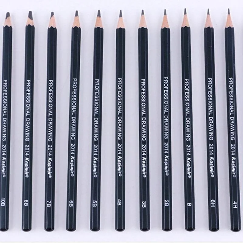 14Pcs/pack Drawing Pen Ultra Fine Line Marker Black Sketch Pen 6H 4H 2H HB B 2B 3B 4 B 5B 6B 7B 8B 10B 12B Art Marker Pencil