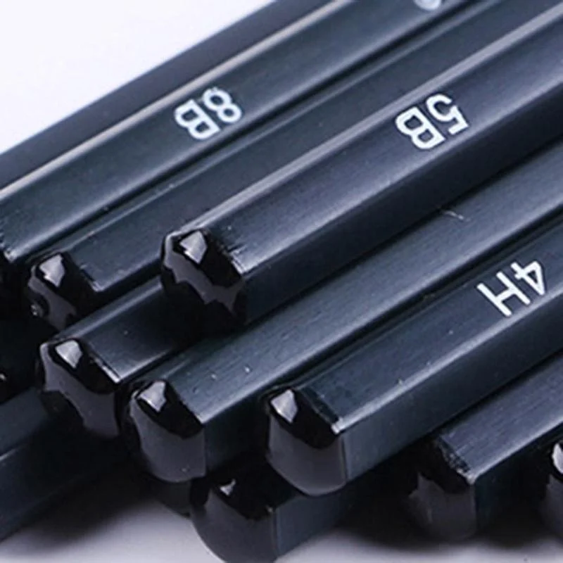 14Pcs/pack Drawing Pen Ultra Fine Line Marker Black Sketch Pen 6H 4H 2H HB B 2B 3B 4 B 5B 6B 7B 8B 10B 12B Art Marker Pencil