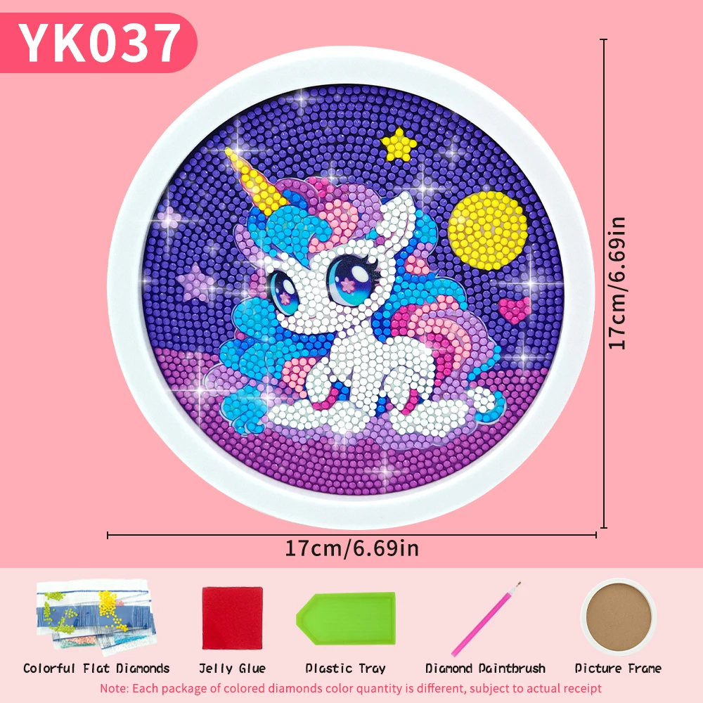 Diamond Painting Set Cute Unicorn Beginner Diamond Painting Set 5D DIY Children and Adults Diamond Painting Photo Frame Craft