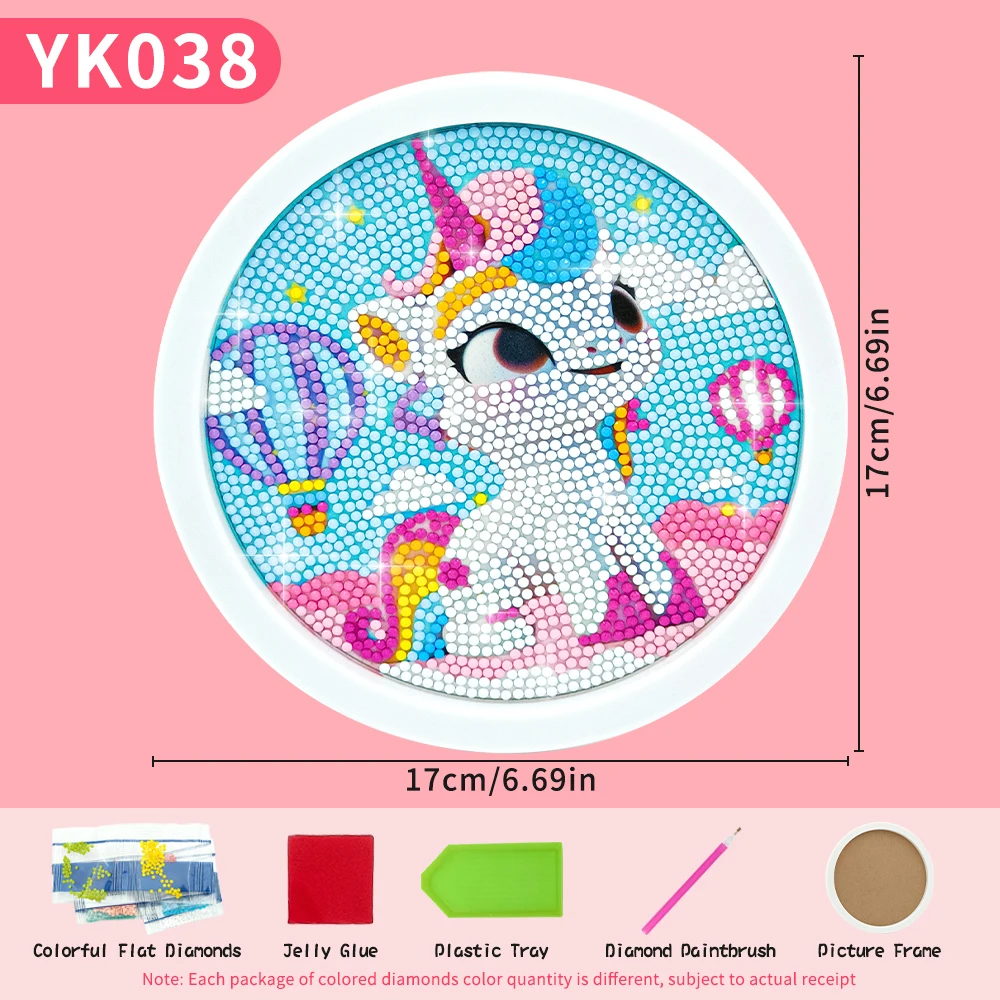 Diamond Painting Set Cute Unicorn Beginner Diamond Painting Set 5D DIY Children and Adults Diamond Painting Photo Frame Craft